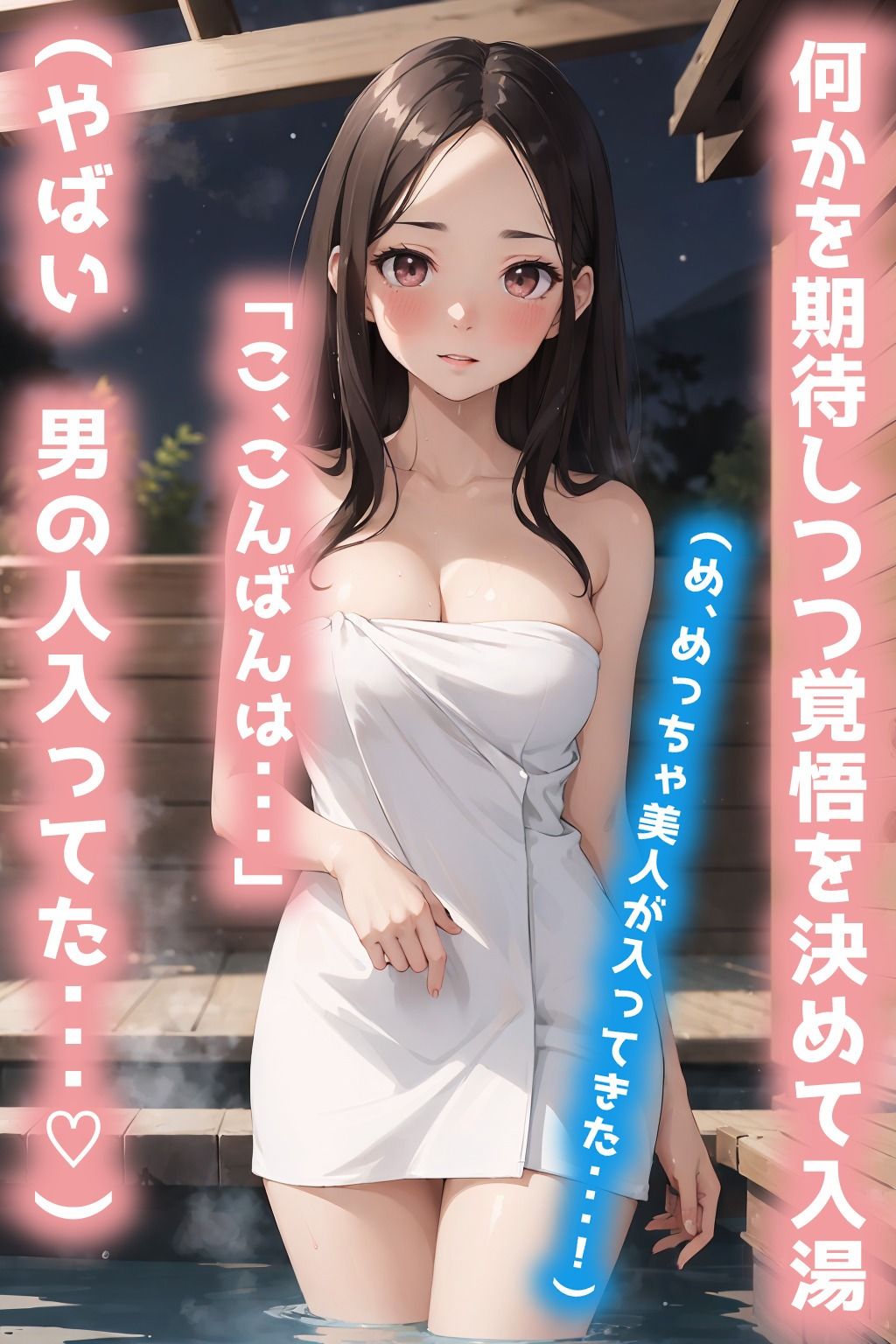 爆乳人妻と混浴？夫がかまってくれない欲求不満な人妻のエッチな秘め事 画像2