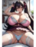 ツインテールむちむち爆乳JKの派手でドエロい下着姿 画像4