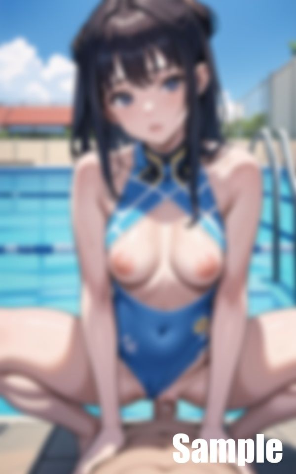 水着をずらして挿入 画像4