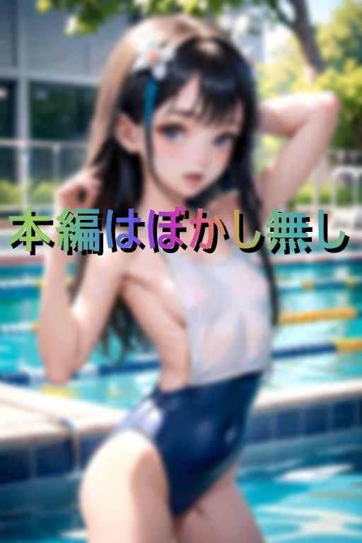 濡れテカ水着ががピッタリ密着 貧乳スク水少女がくぱぁと誘惑