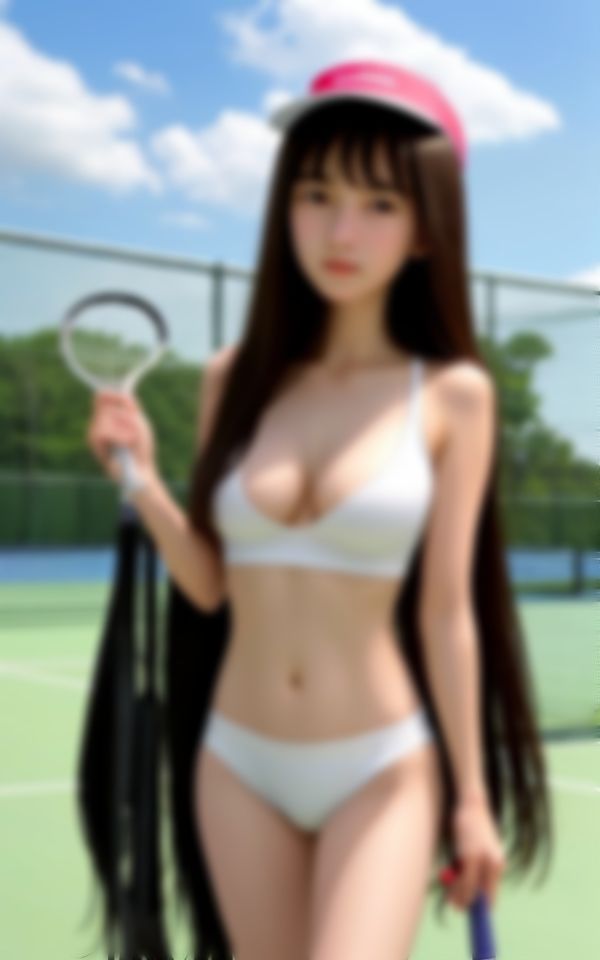 テニスコートで遭遇した淫らなユニフォームを着こなす巨乳淫乱ハーフ美女 画像3