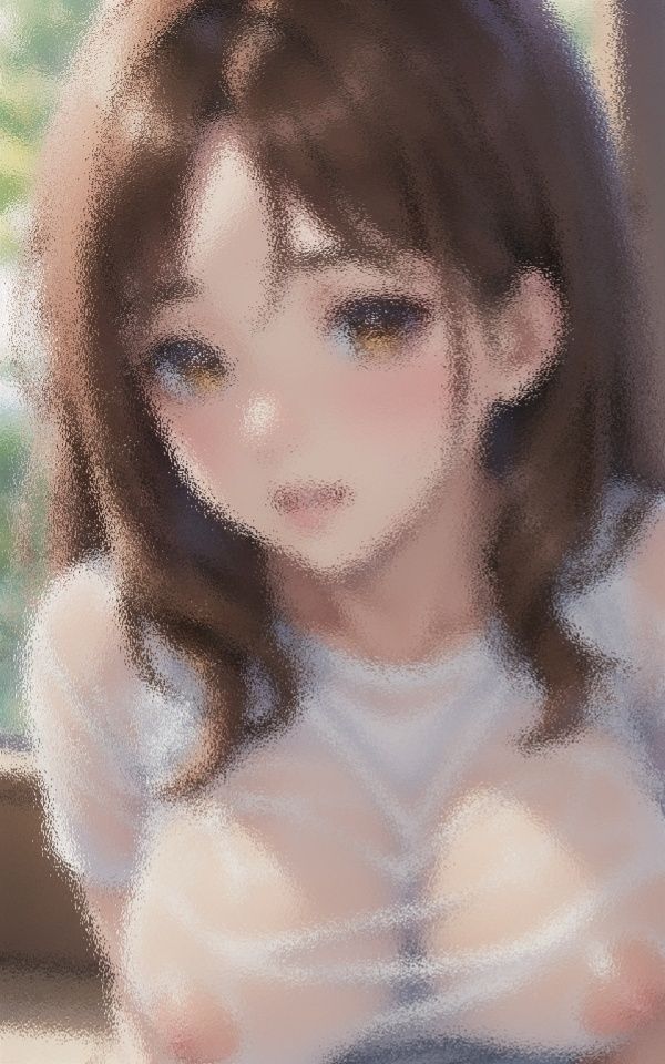 濡れたシャツ 透ける乳首 画像1