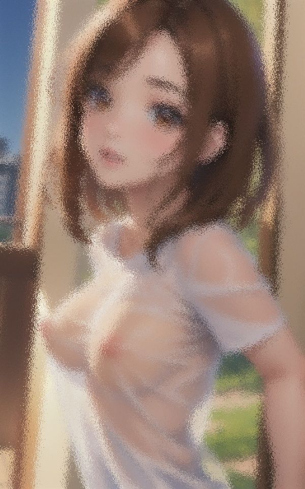 濡れたシャツ 透ける乳首 画像3