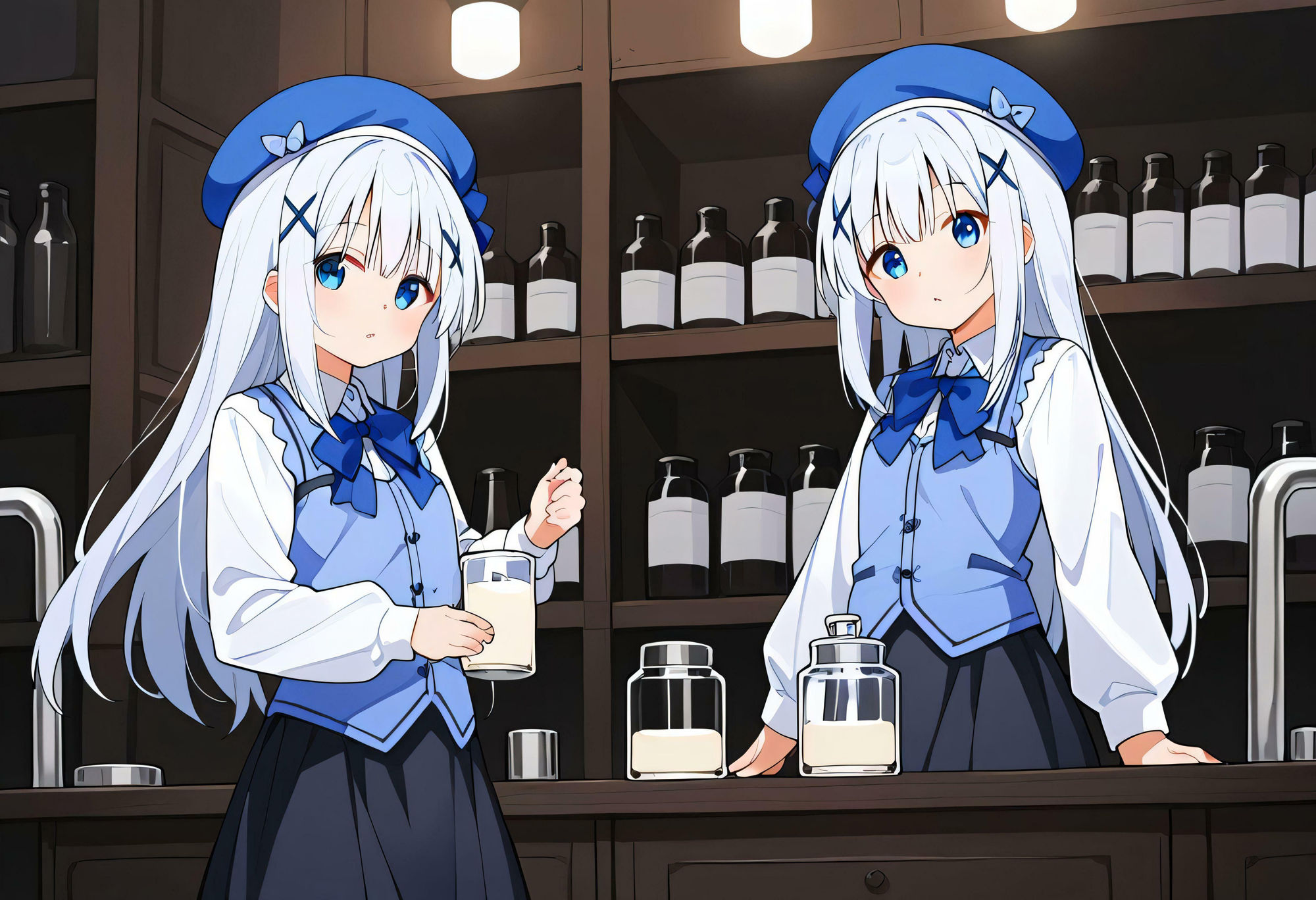 ミルクコーヒーと ミルクティー どちらにしますか