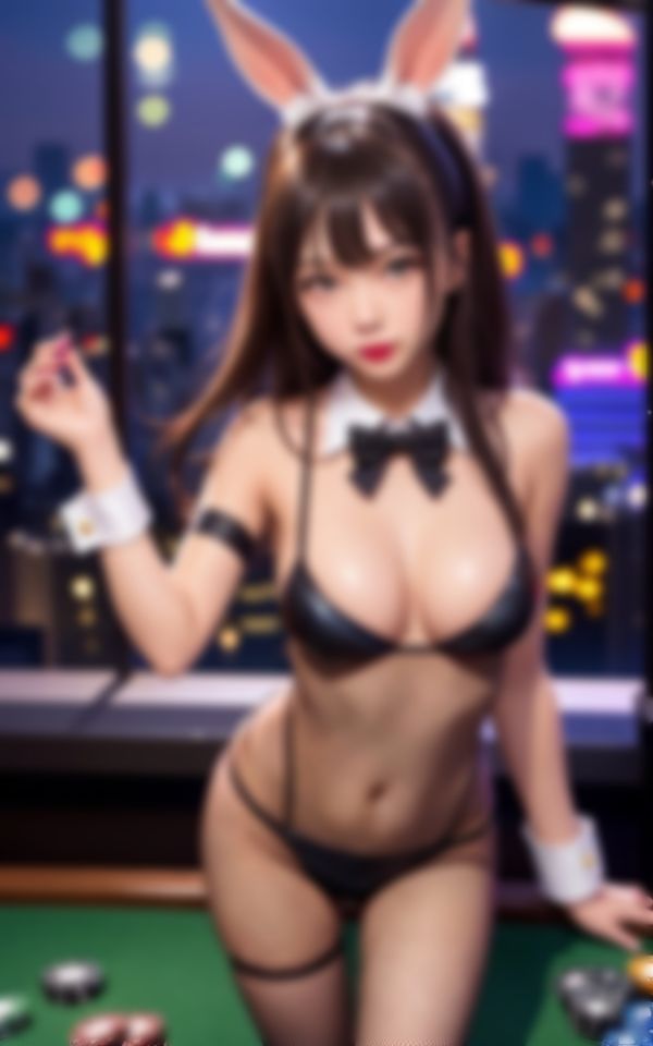 淫らなボディで色仕掛けする巨乳新人カジノバニー画像集5