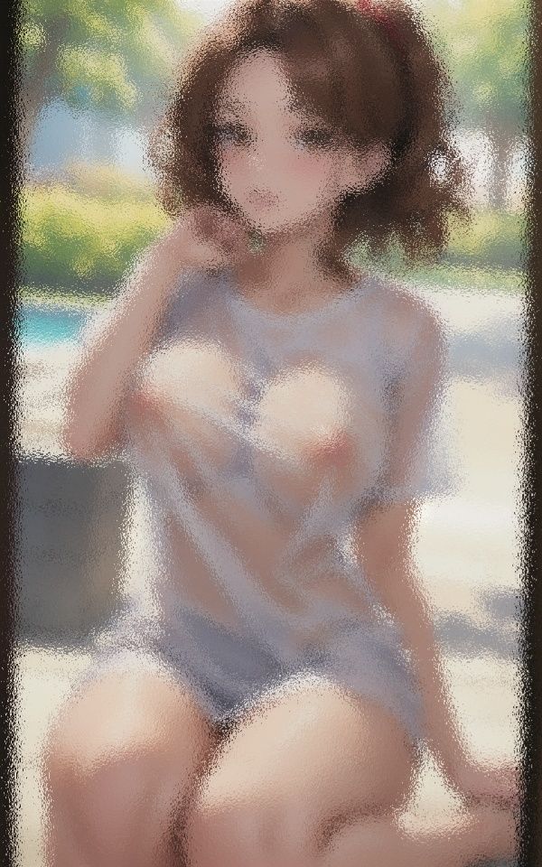 シースルーシャツで誘惑する淫乱美女 画像2