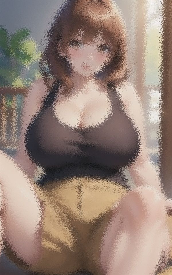 タンクトップ巨乳美女 画像1