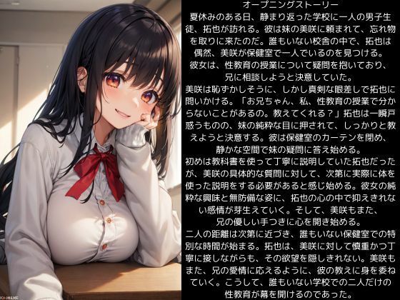 誰もいない学校で妹ちゃんの性教育 画像1