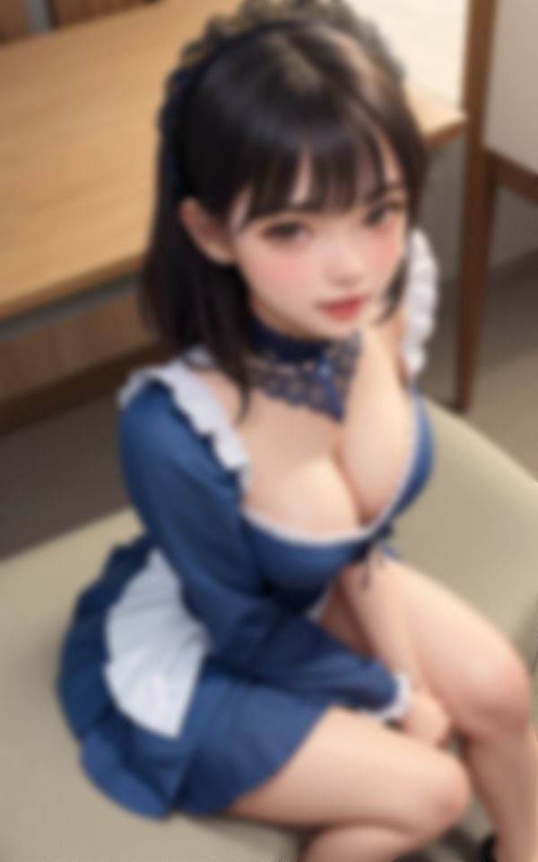 イヤらしい衣装のコスプレメイドで好きな先輩を挑発する淫乱後輩ちゃん