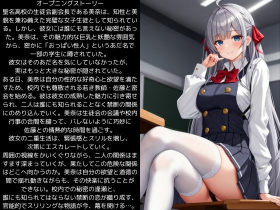 おっぱい性人副会長バレないように教師とハメハメ 画像1