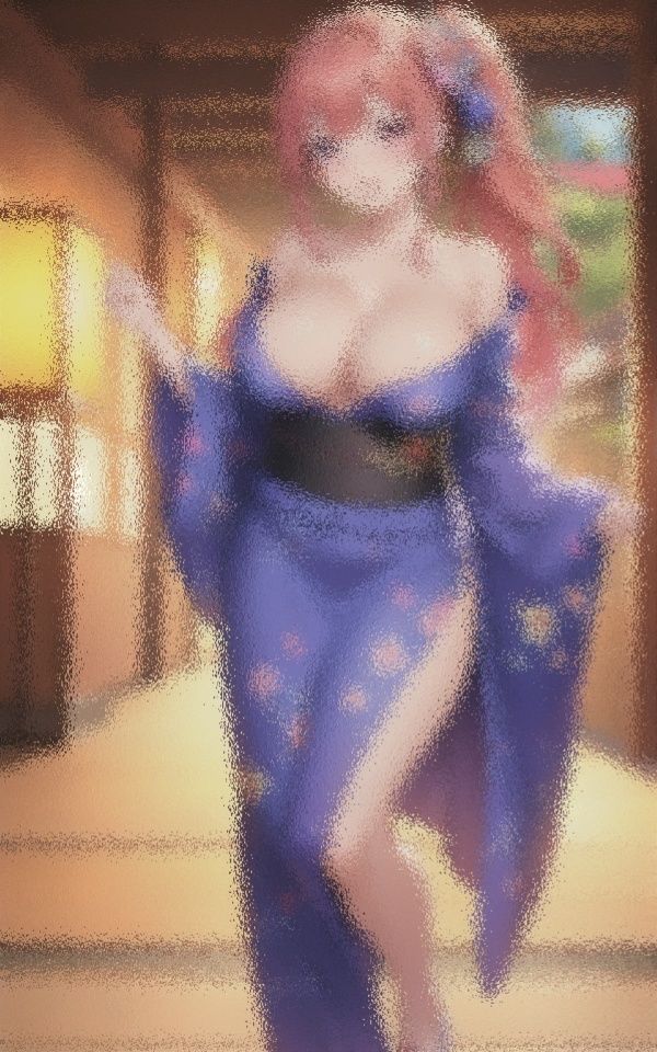 巨乳すぎる！浴衣ギャル 画像2