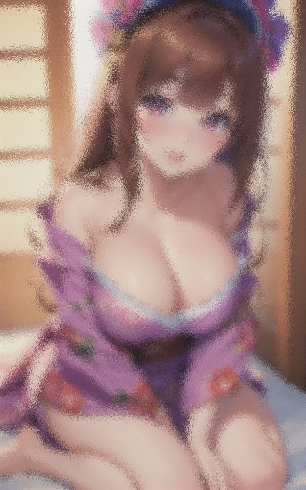 巨乳すぎる！浴衣ギャル 画像3