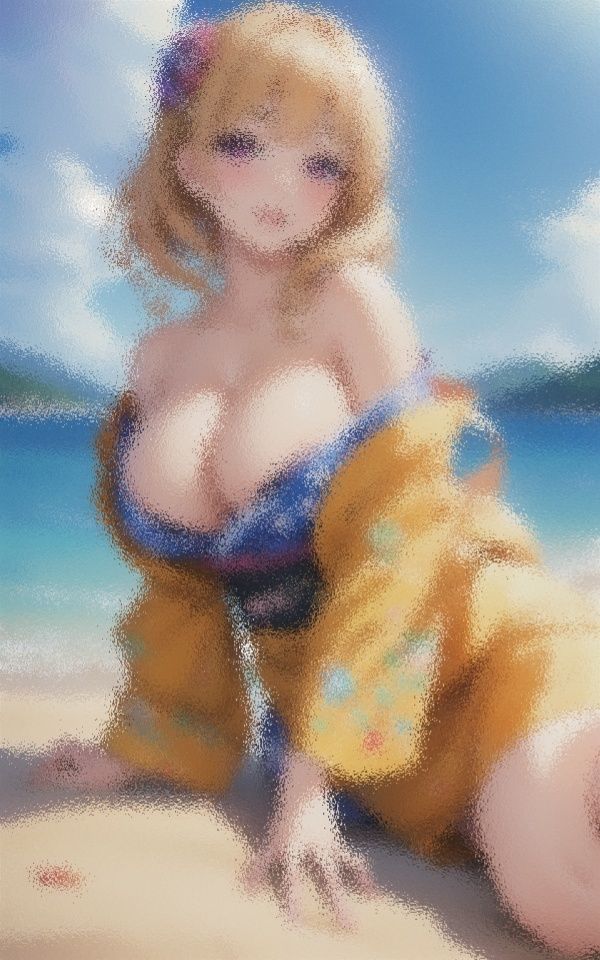 巨乳すぎる！浴衣ギャル