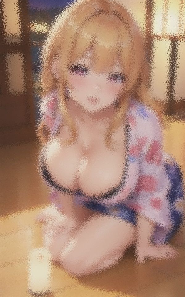 浴衣から覗く 巨乳の谷間 画像3