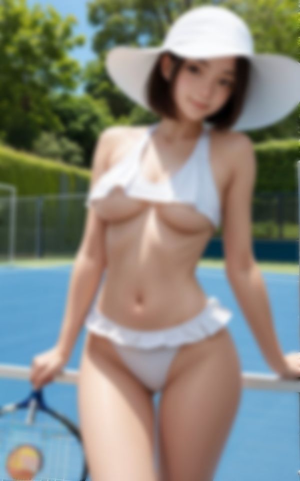 テニサーの集まりに淫らな衣装で参加したドスケベ新人部員画像集