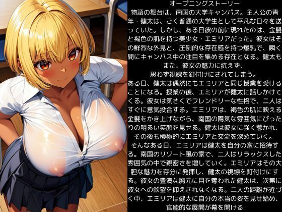 爆乳金髪褐色娘 画像1