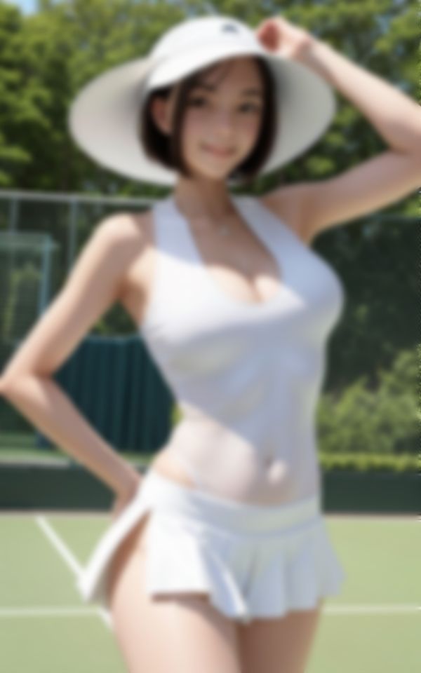 某学園で人気No.1アイドル級女子テニス淫乱部長の淫らな身体 画像1