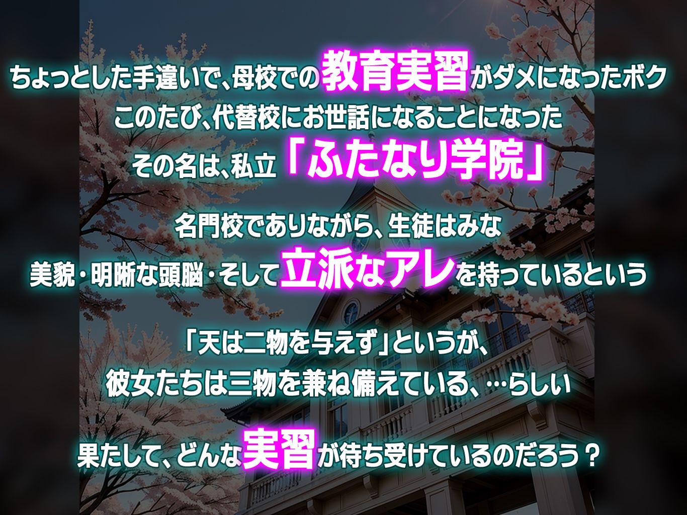 ふたなり学院 ―「巨乳と爆根の両立を目指す名門女子校」で教育実習―