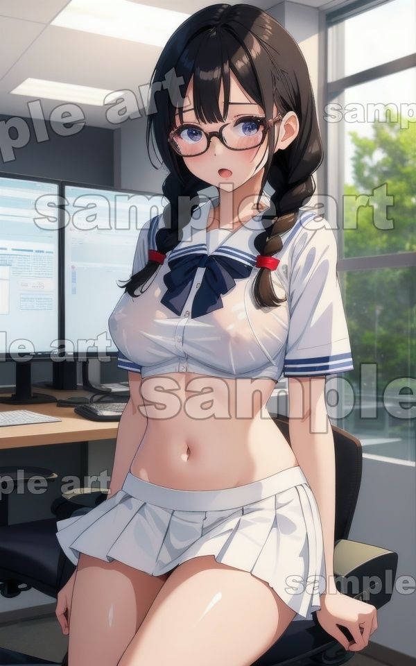 処女オタク200連発！セーラー服から透ける乳首を罰ゲームで歩かせる・・・ 画像1