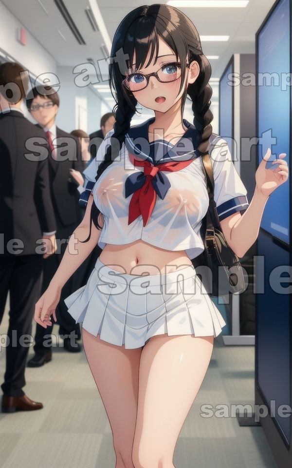 処女オタク200連発！セーラー服から透ける乳首を罰ゲームで歩かせる・・・ 画像2