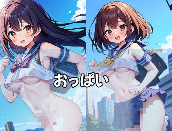 ぷるんぷるん！おっぱい！ノーパン、ノーブラで走る女の子 画像2