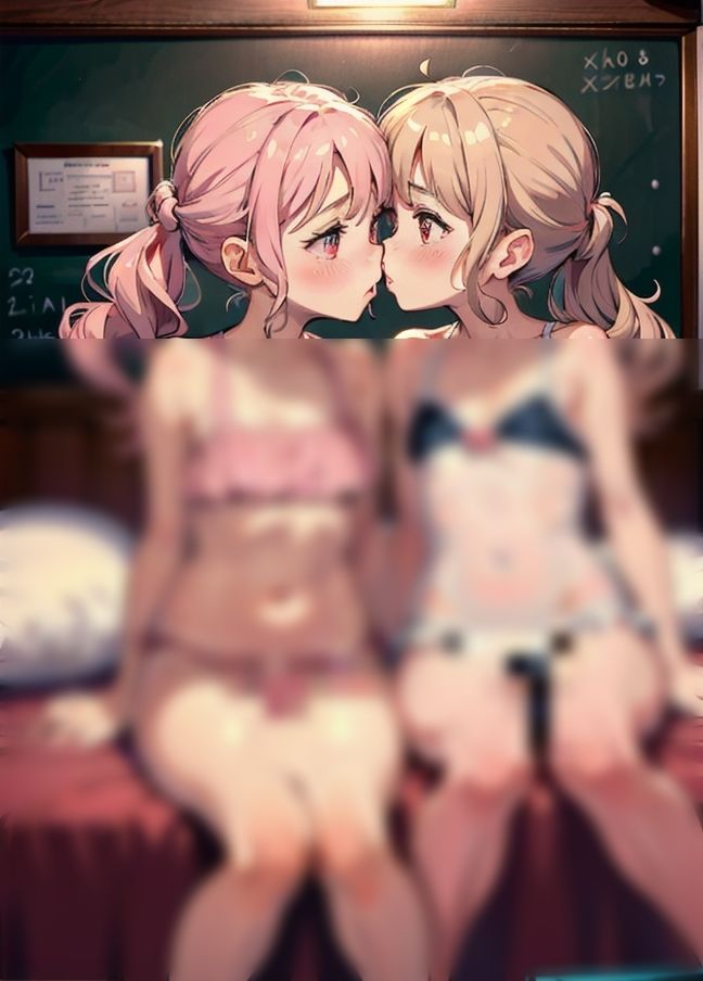 ちっぱいたちの水泳の授業前の更衣室’百合学園’3