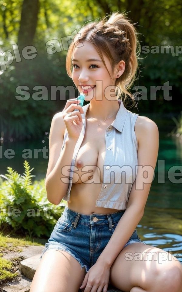 キャンプ特集！Eカップの綺麗なおっぱいを川のキャンプで丸出しスペシャル！ 画像5