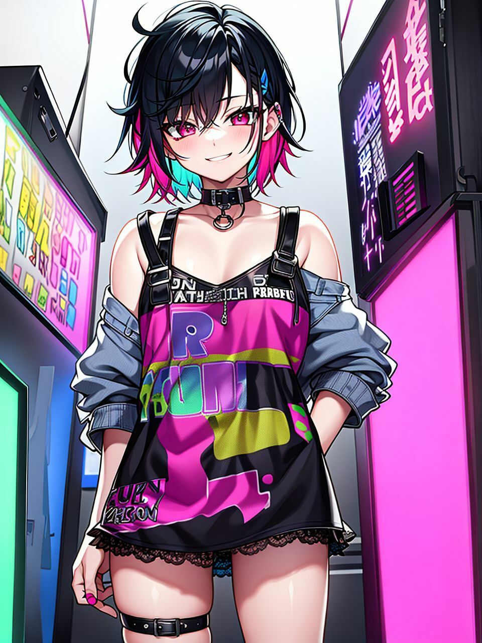 colorfulパンクロック少女AIイラスト集