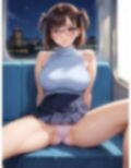 巨乳地味メガネが電車でパンツ見せて挑発してくる！？