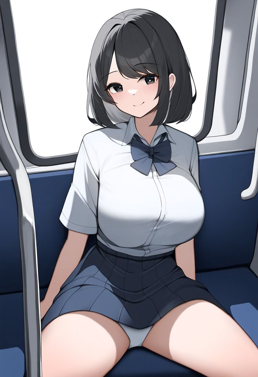 ずっとパンツを見せてくる制服女子