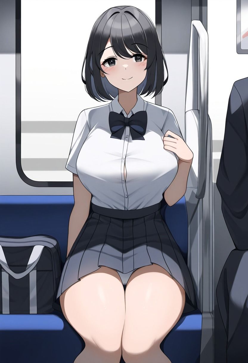 ずっとパンツを見せてくる制服女子