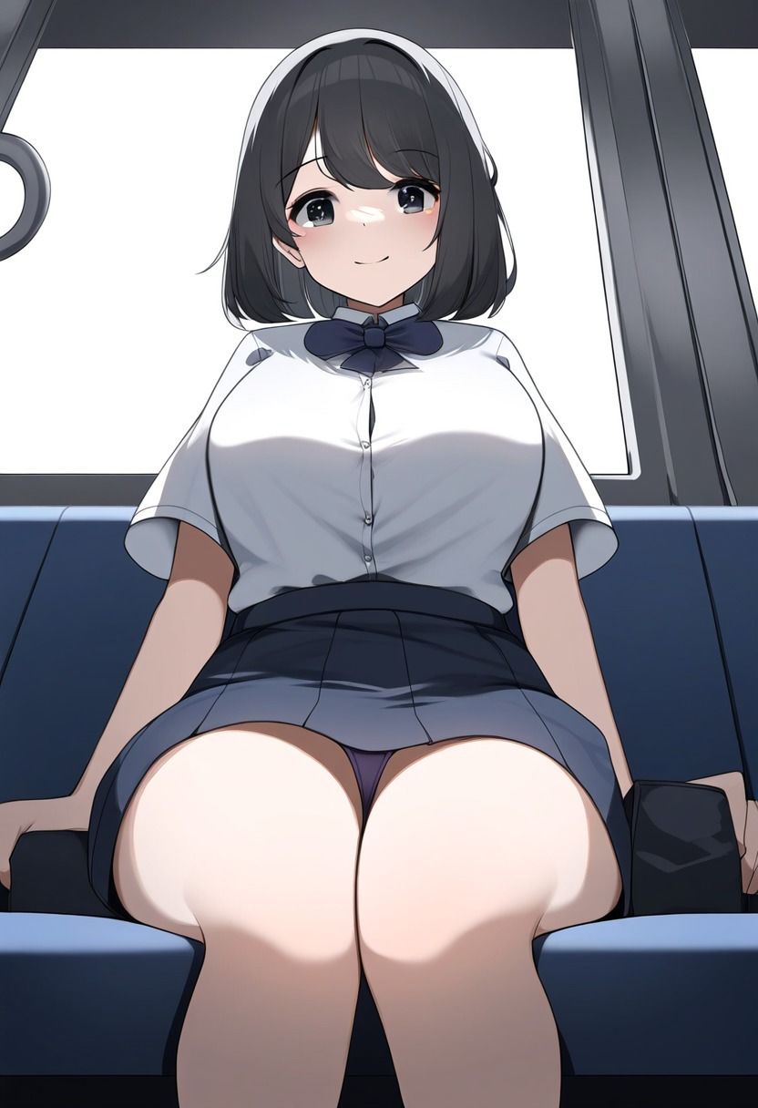 ずっとパンツを見せてくる制服女子