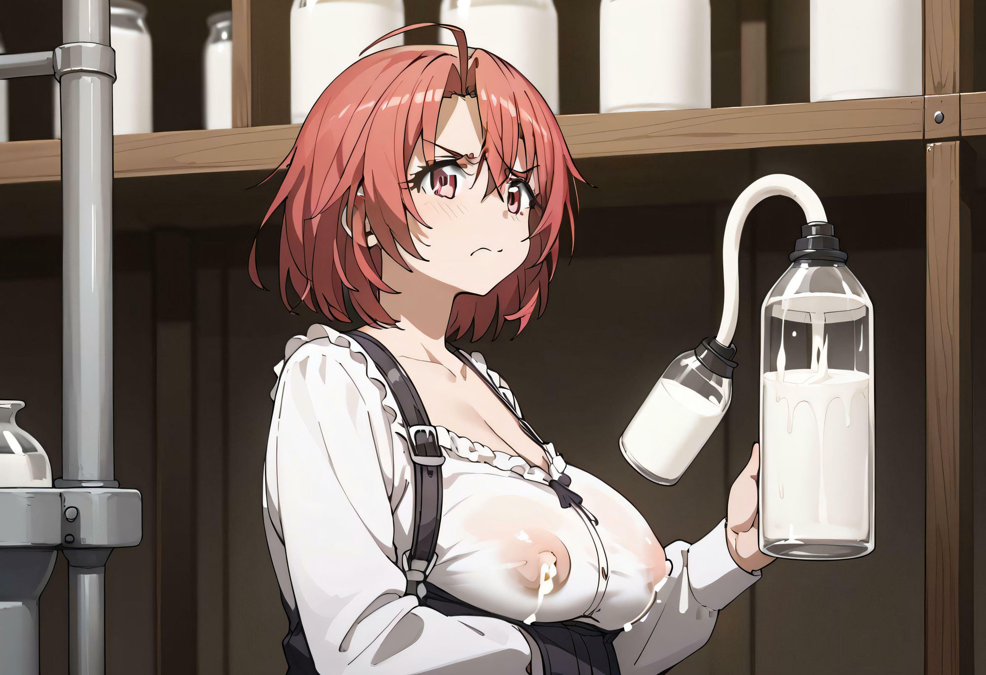 牛乳を飲み母乳を出す 画像1