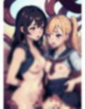 触手とレズ...触手が挿入され快楽堕ち.... 画像7