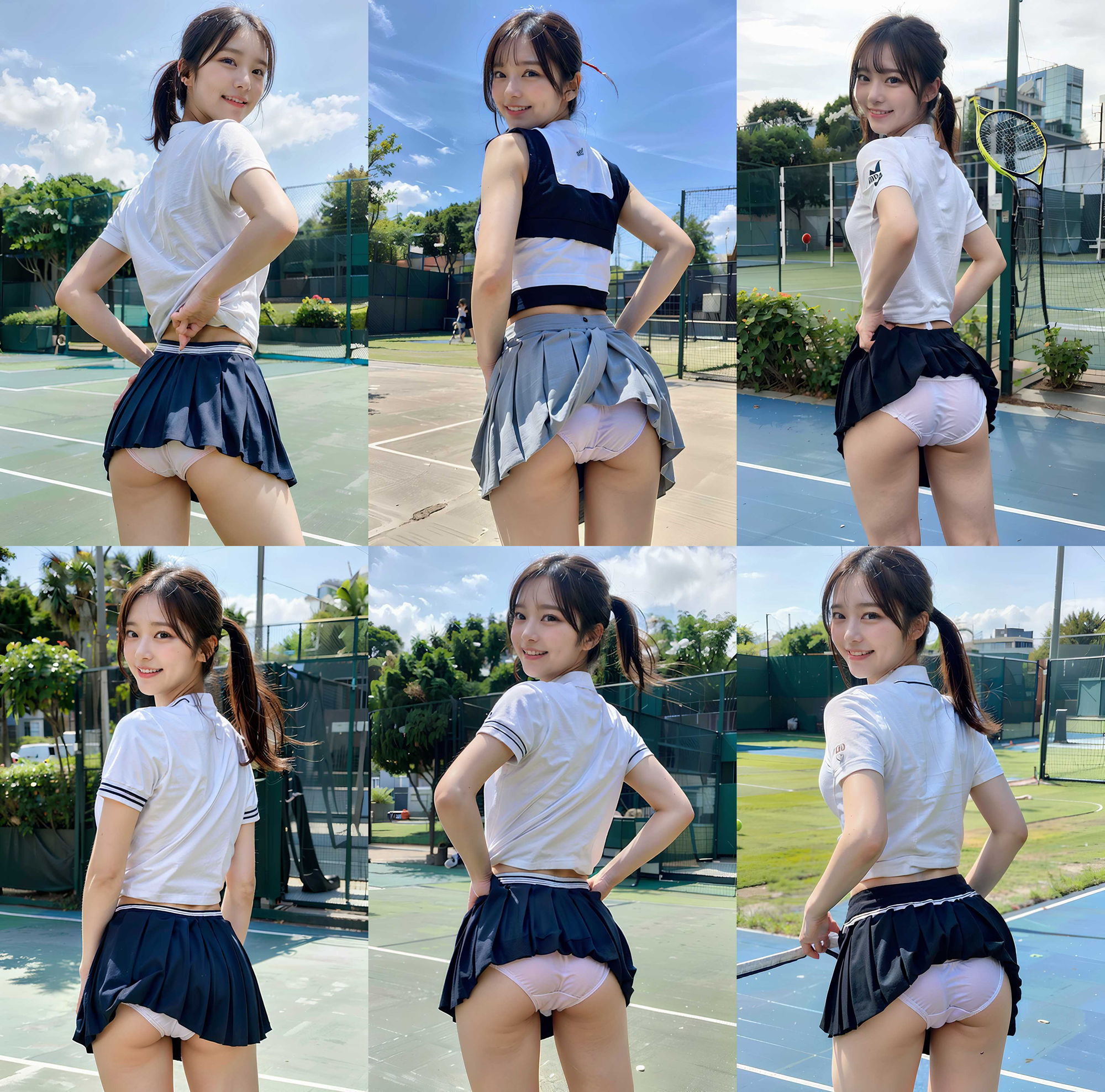 生パンティで競技する美少女テニス女子 vol:2 画像1