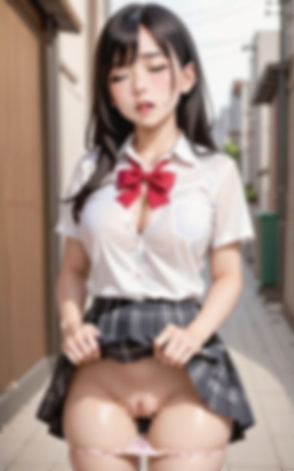 街中で発情しちゃった爆乳淫乱制服美女写真集 画像5