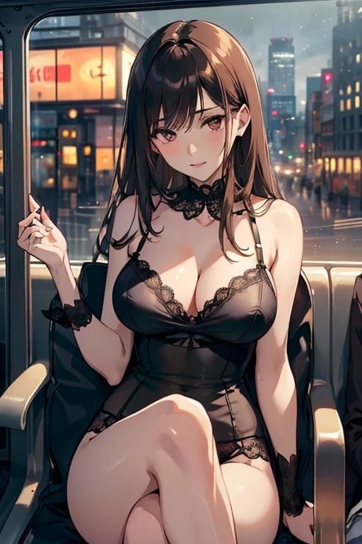 夜行バスで隣にいたエロい巨乳人妻1 画像2