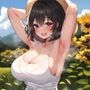 夏の汗だく腋見せワンピース少女に大量中出し