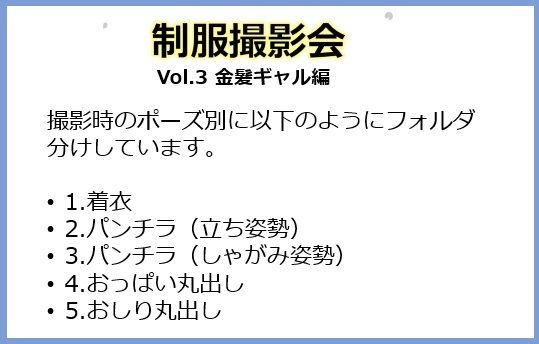 露出系・制服撮影会 Vol3.金髪ギャル編