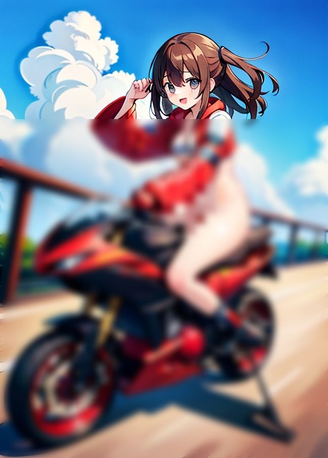 バイク乗りの変態少女’気持ちよく風を切って走る’6