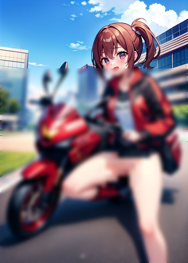 バイク乗りの’卑猥女暴走族＃ 画像1