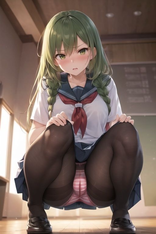 嫌な顔してパンツ見せてくる女の子 〜セーラー服編〜_9