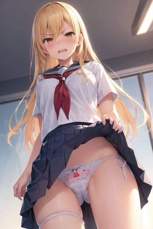 嫌な顔してパンツ見せてくる女の子 〜セーラー服編〜