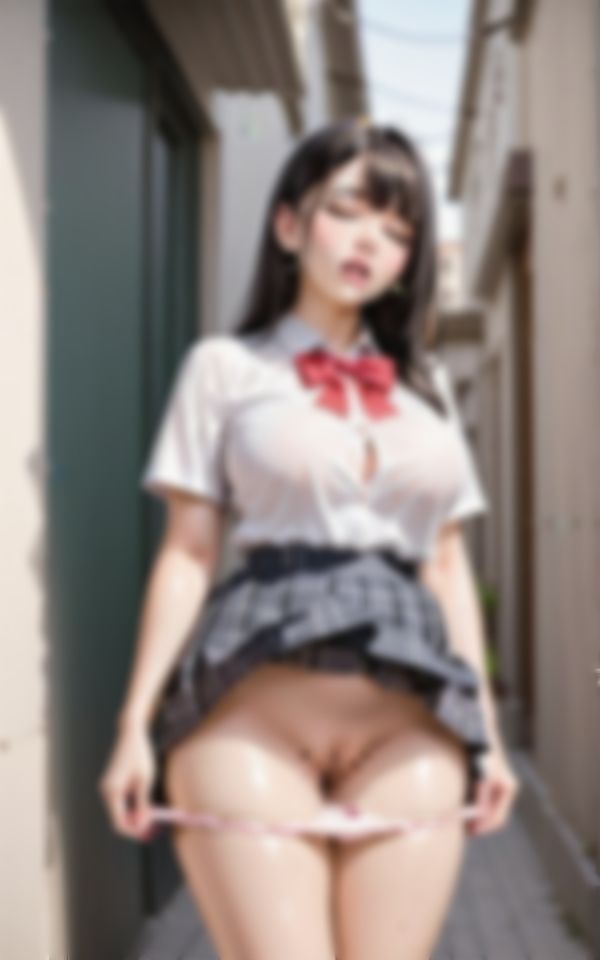 街中でオ〇ンコ露出で大興奮の濡れ濡れ淫乱巨乳美女流出画像集