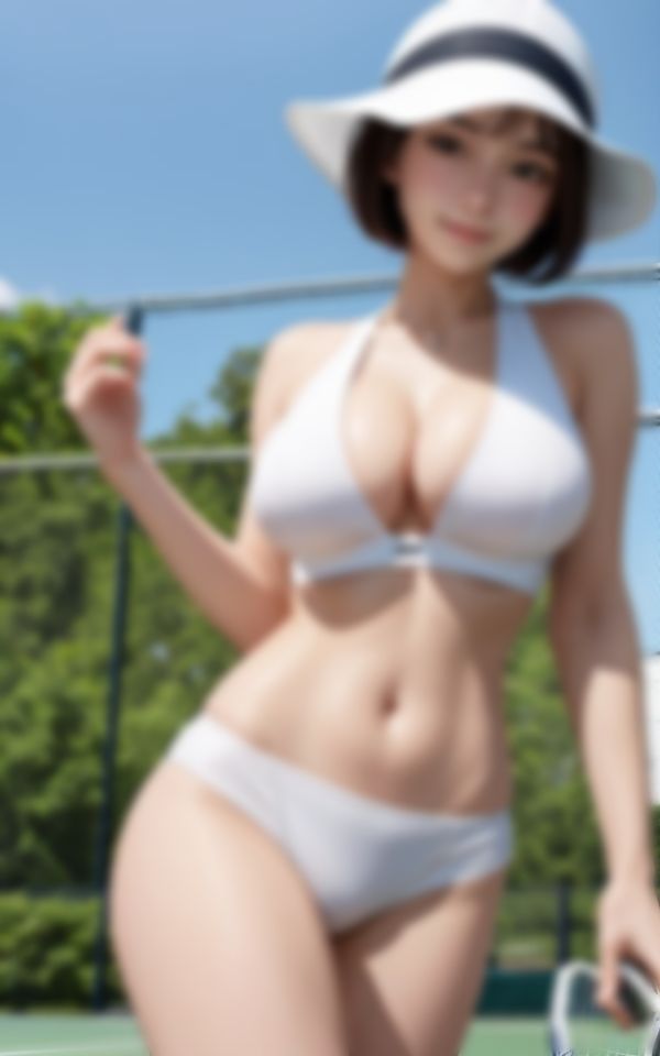 エロすぎるテニス好きの淫乱巨乳美女が部員を色仕掛け 画像6