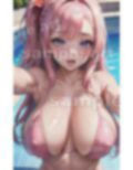 海プール！アヘ顔のかわいいギャルとプールで抱きつく・・・Gカップ巨乳とプールでいちゃいちゃ