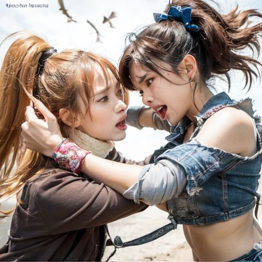 精細 美女ファイトクラブキャットファイトAI動画 Catfight5 画像4