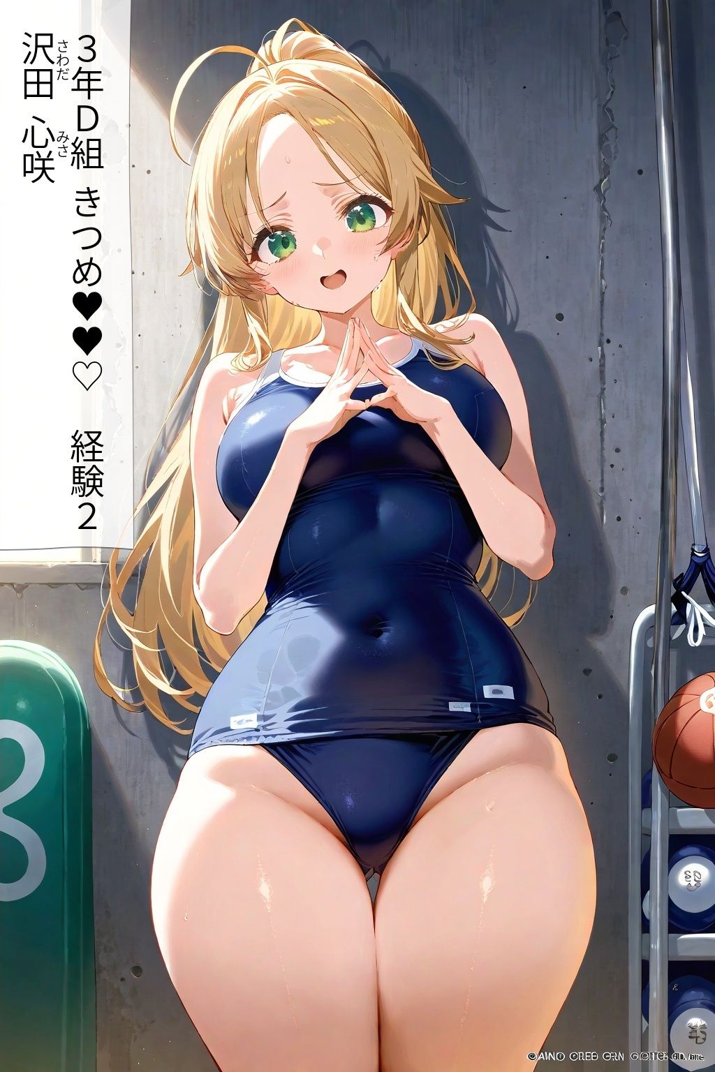 60キャラ 巨乳Ver スク水 即オチ2コマ 画像8