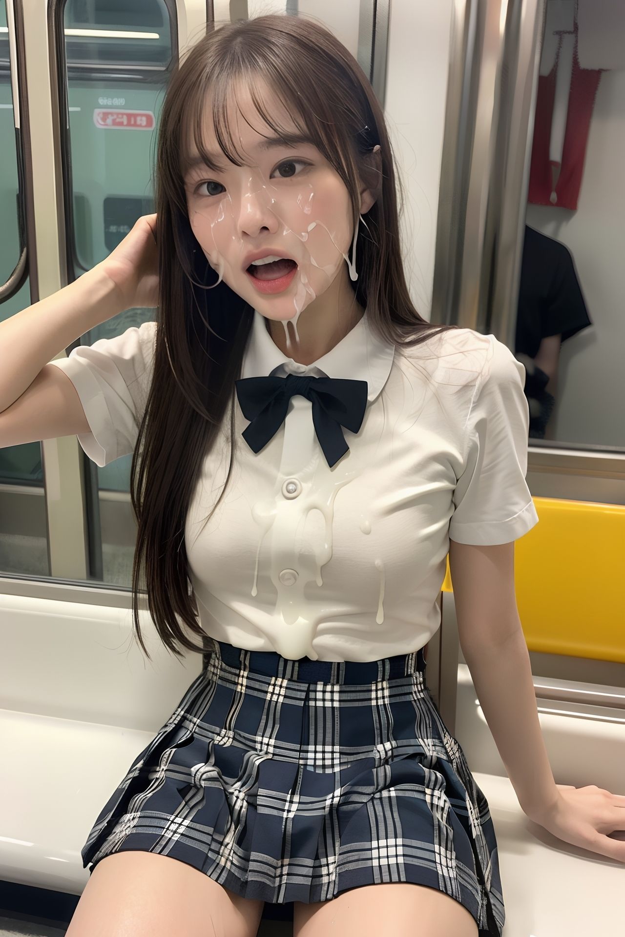 制服女子に いきなり！ぶっかけ 300p 画像1