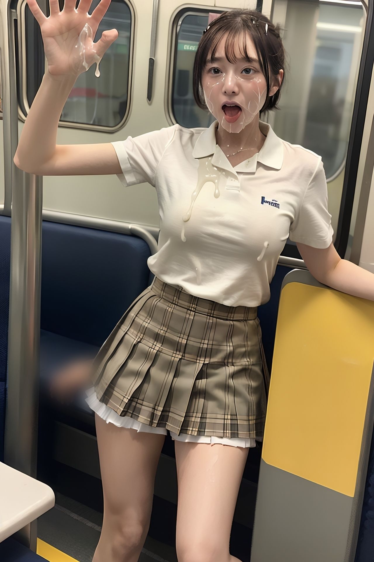 制服女子に いきなり！ぶっかけ 300p 画像4